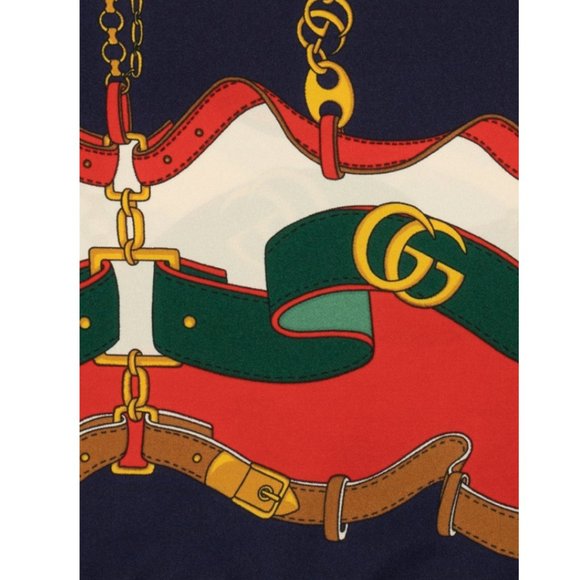 HOST PICK 💕GUCCI Patterned Logo Scarf New With Tag - Picture 3 of 4